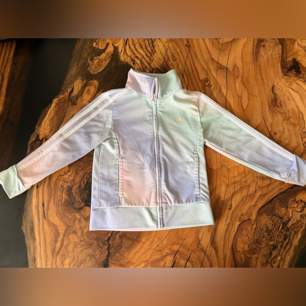 Adidas Toddler Jacket 3T Pastel Zip Up Track Jacket